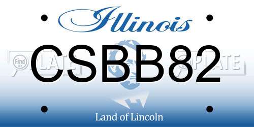 CSBB82 Illinois License Plate