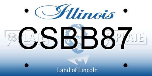 CSBB87 Illinois License Plate