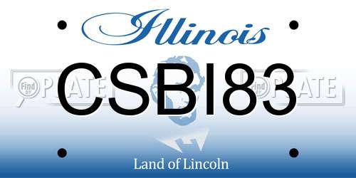 CSBI83 Illinois License Plate