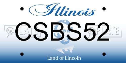 CSBS52 Illinois License Plate