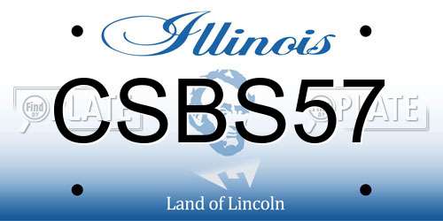 CSBS57 Illinois License Plate