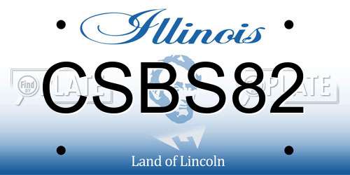 CSBS82 Illinois License Plate