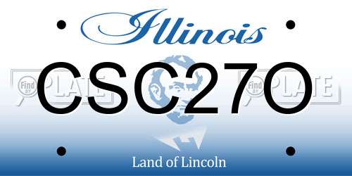 CSC27O Illinois License Plate