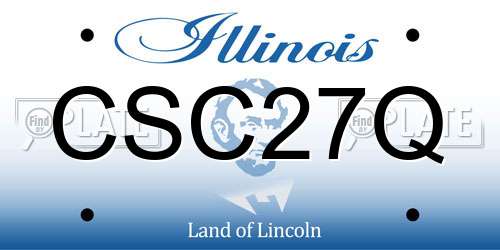 CSC27Q Illinois License Plate