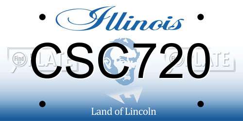 CSC720 Illinois License Plate