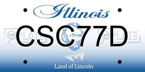 CSC77D Illinois License Plate