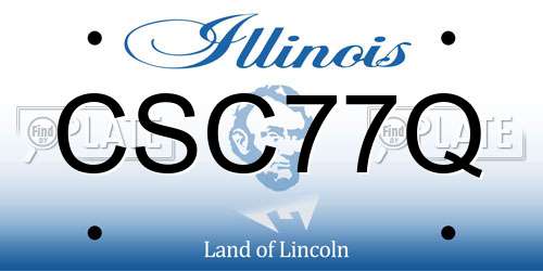 CSC77Q Illinois License Plate