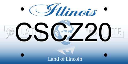 CSCZ20 Illinois License Plate