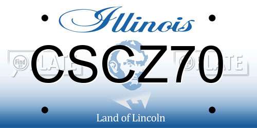 CSCZ70 Illinois License Plate