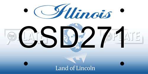 CSD271 Illinois License Plate