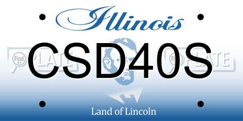 CSD40S Illinois License Plate