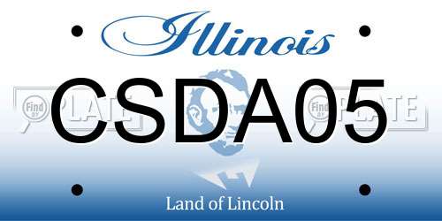 CSDA05 Illinois License Plate