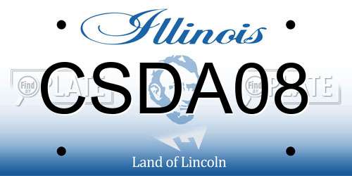 CSDA08 Illinois License Plate