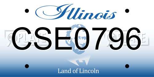 CSE0796 Illinois License Plate