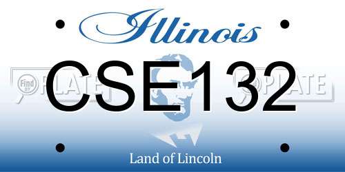 CSE132 Illinois License Plate