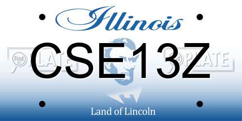 CSE13Z Illinois License Plate