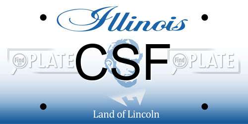CSF Illinois License Plate