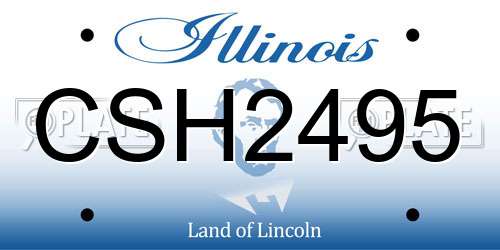 CSH2495 Illinois License Plate