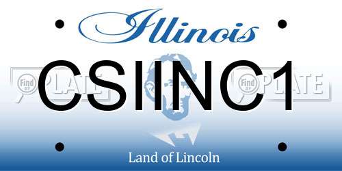 CSIINC1 Illinois License Plate