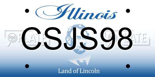 CSJS98 Illinois License Plate