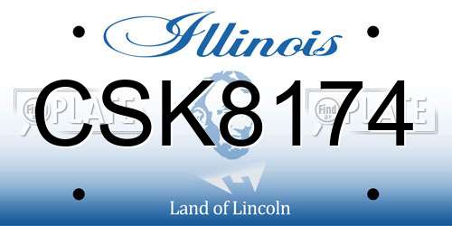 CSK8174 Illinois License Plate