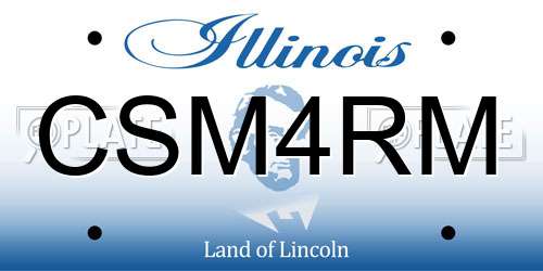 CSM4RM Illinois License Plate