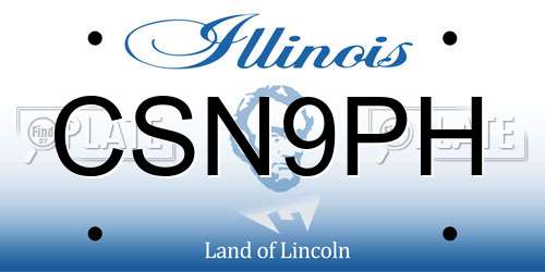 CSN9PH Illinois License Plate