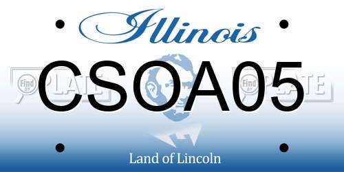 CSOA05 Illinois License Plate