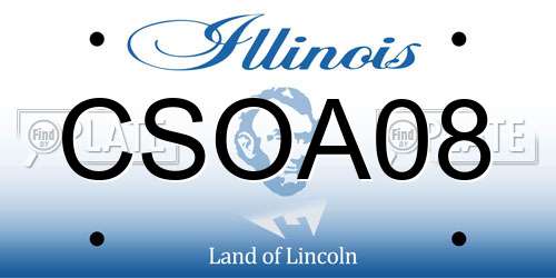 CSOA08 Illinois License Plate