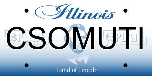 CSOMUTI Illinois License Plate