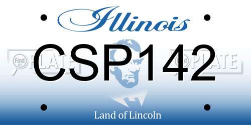 CSP142 Illinois License Plate