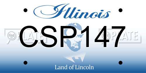 CSP147 Illinois License Plate