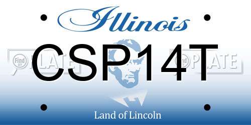 CSP14T Illinois License Plate