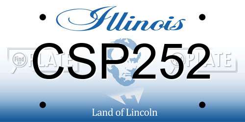 CSP252 Illinois License Plate