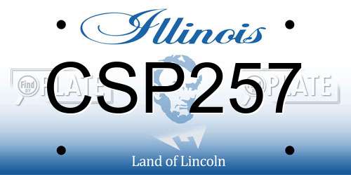 CSP257 Illinois License Plate