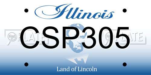 CSP305 Illinois License Plate