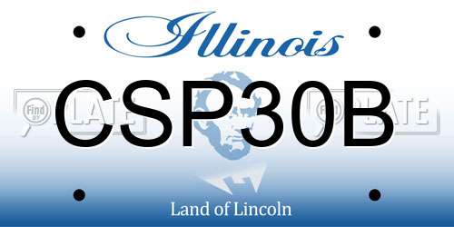 CSP30B Illinois License Plate