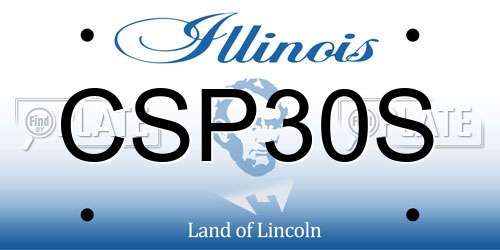 CSP30S Illinois License Plate