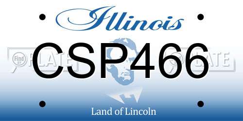CSP466 Illinois License Plate