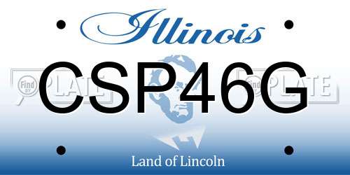 CSP46G Illinois License Plate