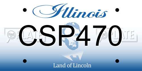 CSP470 Illinois License Plate