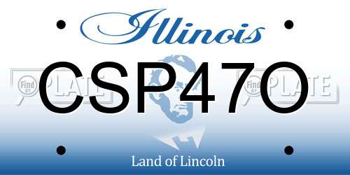 CSP47O Illinois License Plate