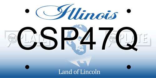CSP47Q Illinois License Plate