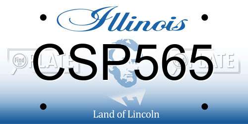 CSP565 Illinois License Plate