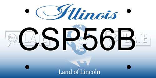 CSP56B Illinois License Plate