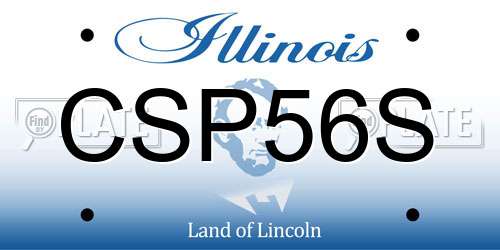 CSP56S Illinois License Plate