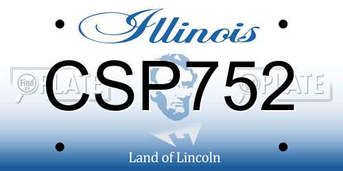 CSP752 Illinois License Plate