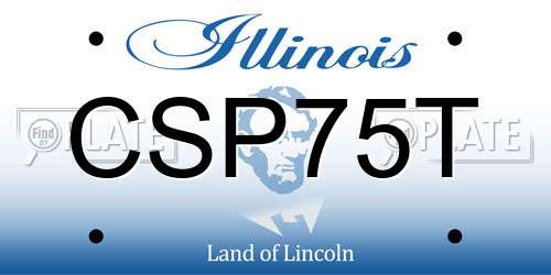 CSP75T Illinois License Plate