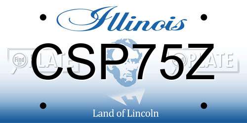 CSP75Z Illinois License Plate