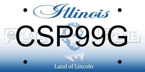 CSP99G Illinois License Plate